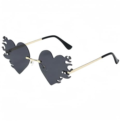 ZQUZEMS Neuartige Sonnenbrillen Mode -Rande -Sonnenbrille Trends Vintage Streetwear Sonnenbrille-E-Schwarz Grau-Andere von ZQUZEMS