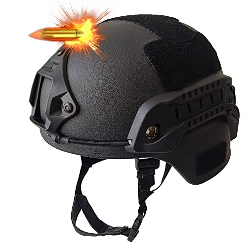 Militär Kugelsicherer Helm Level 3 Gefechtshelm, Mich Ballistischer Helm Bundeswehr, Airsoft Schusssichere Helm mit Anti-vibrationssystem Dämpfungssystem für Kopf- und Schwanzanpassung von ZRHXG