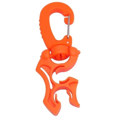 ZRHYRG Tauchzubehör Doppelter BCD-Schlauchclip für Tauchen, Halteschnalle für Tauchschläuche für Schnorcheln, 1-teiliger Tauchschlauchhalter Zubehör Für Tauchflaschen(Orange 10x10mm) von ZRHYRG