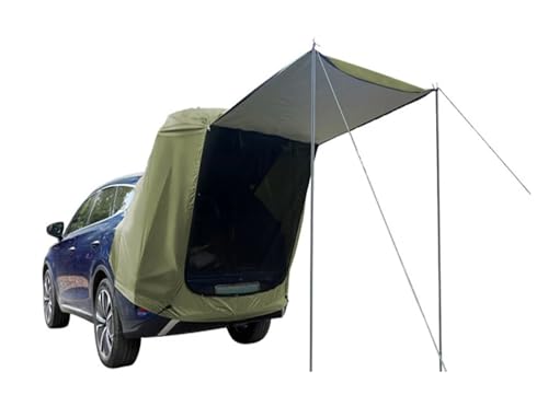 biwakzelt Auto-Heckzelt für den Außenbereich, Camping, Picknick, Auto-Heckzelt mit Vordach, Auto-Heckverlängerungszelt, sonnensicher, regenfest, Auto-Heckzelt Tunnelzelte(Khaki) von ZRHYRG