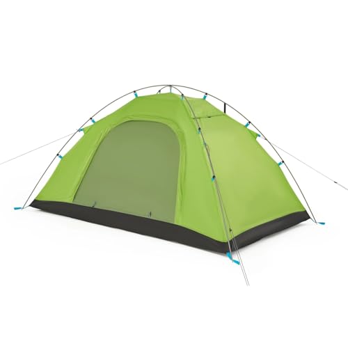 biwakzelt Camping Ultraleichtes 2-Personen-Zelt 40+UV Einlagiges Zelt Tragbares Nylon-Silikon-Outdoor-Regenschutzzelt Tunnelzelte(Green 2 People) von ZRHYRG