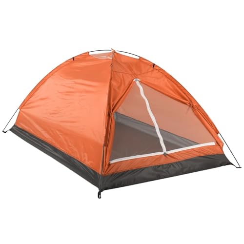 biwakzelt Outdoor-Campingzelt für 2 Personen, einlagig, tragbar, Tarnung, extrem einfach, schnell auf- und abklappbar Tunnelzelte(Orange 2 Person) von ZRHYRG