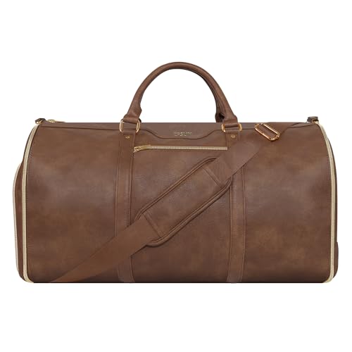 Kleidersack für Reisen, Handgepäck, wandelbarer Seesack mit Schuhfach, perfekt für Geschäftsreisen und Wochenendausflüge, Braun, Für Reisen Kleidersack für Reisen, Handgepäck, wandelbarer Seesack mit Schuhfach, perfekt für Geschäftsreisen und Wochenendausflüge, Braun, Für Reisen von ZRSUN