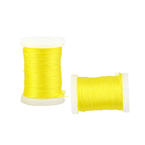 ZSHJG 2Pcs Bogenschießen Fiber Bogensehne Serving Thread 120m Bogensehne Schutz für Bogensport Zubehör (Gelb 2) von ZSHJG