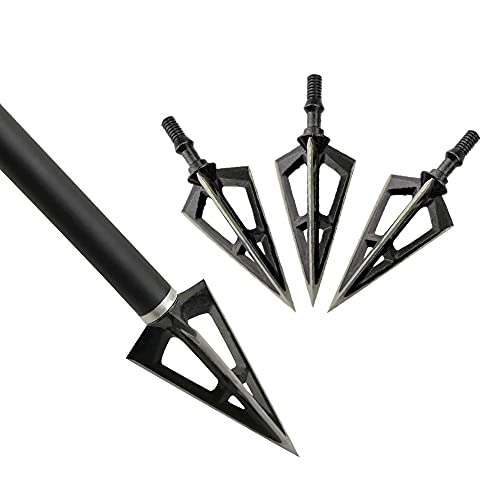 ZSHJG 6pcs Bogenschießen Pfeilspitzen 3 Klingen Jagdspitzen 100 Grains Jagd Broadheads zum Schießen Trainieren für Armbrust Pfeil und Bogen ZSHJG 6pcs Bogenschießen Pfeilspitzen 3 Klingen Jagdspitzen 100 Grains Jagd Broadheads zum Schießen Trainieren für Armbrust Pfeil und Bogen von ZSHJG