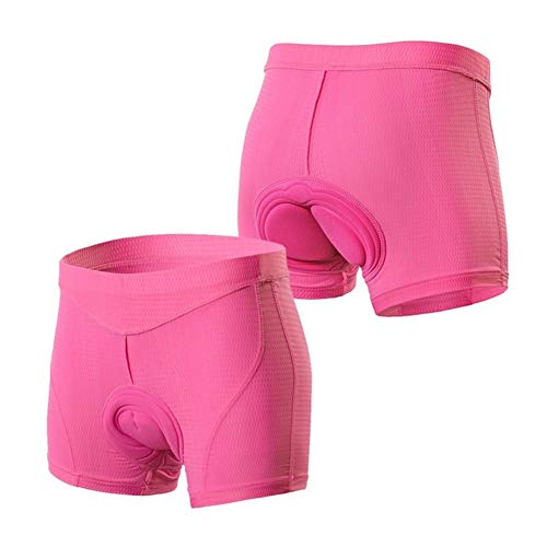 ZSXPBZL Fahrradhose,Fahrradhose Herren Frauen Radhose Fahrrad Radfahren Bequeme Unterwäsche Compression Tights Gel 3D Padded Bike Kurze Hosen MTB Shorts(Pink,L) von ZSXPBZL