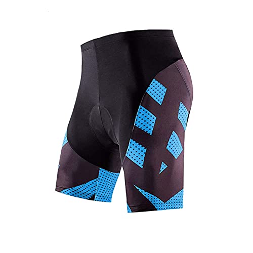 ZSXPBZL Fahrradhose,Fahrradhose Herren Herren Radfahren Kurze Sommer MTB Fahrrad Shorts Schnell trocken Atmungsaktiv Professionelles Radfahren Shorts Gelkissen Stoßfest(Blue,XXL) von ZSXPBZL