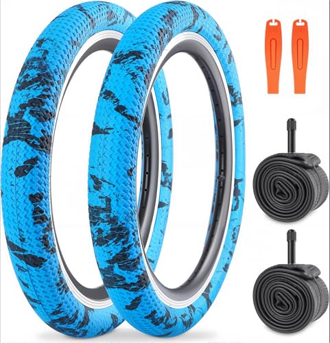 ZUKKA 2er-Pack 30TPI Fahrradreifen 20 Zoll Reifen 20 x 2.10 Mantel 56-406 Plus 2er-Pack 20 Zoll Schlauch 20x1.75/2.125 AV35mm für 20 Zoll Kinderfahrrad, MTB, Mountainbike, BMX, Blau Schwarz ZUKKA 2er-Pack 30TPI Fahrradreifen 20 Zoll Reifen 20 x 2.10 Mantel 56-406 Plus 2er-Pack 20 Zoll Schlauch 20x1.75/2.125 AV35mm für 20 Zoll Kinderfahrrad, MTB, Mountainbike, BMX, Blau Schwarz von ZUKKA