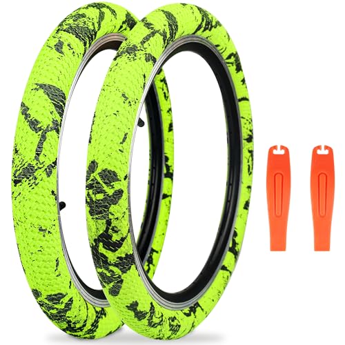 ZUKKA 2er-Pack 30TPI Fahrradreifen 20 Zoll Reifen 20 x 2.10 Mantel 56-406 für 20 Zoll Kinderfahrrad, MTB, Mountainbike, BMX, Gelb Grün ZUKKA 2er-Pack 30TPI Fahrradreifen 20 Zoll Reifen 20 x 2.10 Mantel 56-406 für 20 Zoll Kinderfahrrad, MTB, Mountainbike, BMX, Gelb Grün von ZUKKA
