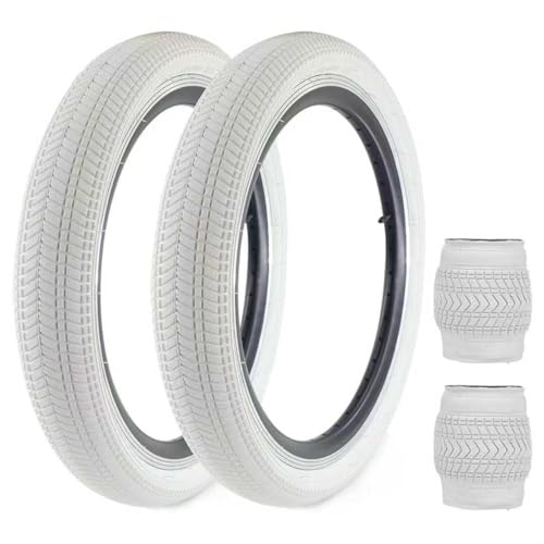 ZUKKA 2er-Pack Fahrradreifen 16 x2.125 16 Zoll Fahrrad Reifen Mantel 57-305 für BMX, MTB Mountainbike, Kinderfahrrad, Dreirad, Crusier Bicycle, Weiß ZUKKA 2er-Pack Fahrradreifen 16 x2.125 16 Zoll Fahrrad Reifen Mantel 57-305 für BMX, MTB Mountainbike, Kinderfahrrad, Dreirad, Crusier Bicycle, Weiß von ZUKKA