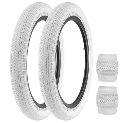 ZUKKA 2er-Pack Fahrradreifen 20 x2.125 20 Zoll Fahrrad Reifen Mantel 57-406 für BMX, MTB Mountainbike, Kinderfahrrad, Dreirad, Crusier Bicycle, Weiß ZUKKA 2er-Pack Fahrradreifen 20 x2.125 20 Zoll Fahrrad Reifen Mantel 57-406 für BMX, MTB Mountainbike, Kinderfahrrad, Dreirad, Crusier Bicycle, Weiß von ZUKKA