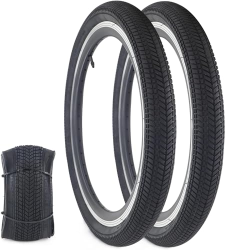ZUKKA 2er-Pack Fahrradreifen 20 x2.125 20 Zoll Fahrrad Reifen Mantel 57-406 für BMX, MTB Mountainbike, Kinderfahrrad, Dreirad, Crusier Bicycle,Schwarz ZUKKA 2er-Pack Fahrradreifen 20 x2.125 20 Zoll Fahrrad Reifen Mantel 57-406 für BMX, MTB Mountainbike, Kinderfahrrad, Dreirad, Crusier Bicycle,Schwarz von ZUKKA