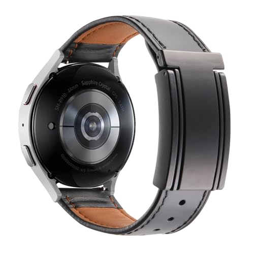Leder Armbänder für Samsung Galaxy Watch 5 Pro 45mm Armband, mit Verstellbar Magnetische Faltschließe aus Edelstahl Elegant Damen Herren Ersatzarmband Kompatibel mit Samsung Watch 5 Pro 45mm (F,20mm) Leder Armbänder für Samsung Galaxy Watch 5 Pro 45mm Armband, mit Verstellbar Magnetische Faltschließe aus Edelstahl Elegant Damen Herren Ersatzarmband Kompatibel mit Samsung Watch 5 Pro 45mm (F,20mm) von ZUOBNBP