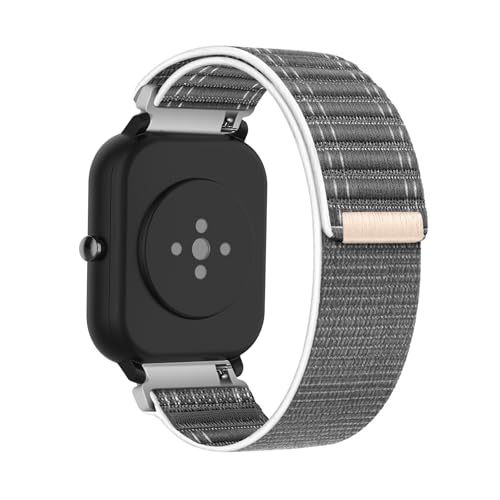 Nylon Armbänder für Amazfit Active Armband, Elastisches Stoff Atmungsaktiv Verstellbares Sportarmband für Herren Damen Loop Ersatzarmband Kompatibel mit Amazfit Active Uhrenarmband (B,20mm) von ZUOBNBP