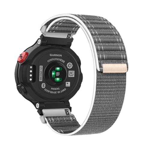 Nylon Armbänder für Garmin Forerunner 235/230/220/620/630/735XT Armband, Atmungsaktiv Stoff Verstellbares Sportarmband für Herren Damen Ersatzarmband mit Garmin Forerunner 235 Uhrenarmband (D,M) von ZUOBNBP