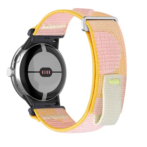 Nylon Armbänder für Google Pixel Watch 2/ Pixel Watch Armband, Weich Elastisch Stoff Verstellbare für Damen Herren Sport Ersatzarmband Kompatibel mit Google Pixel Watch 2 Uhrenarmband (14,M) von ZUOBNBP