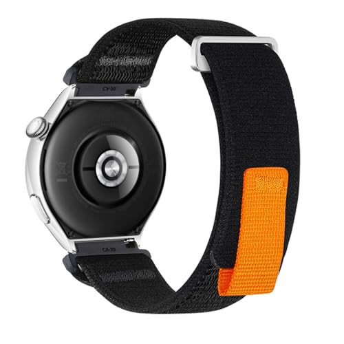 Nylon Armbänder für Huawei Watch 3 Classic 46mm Armband, Weich Elastisch Stoff Verstellbare für Damen Herren Sport Ersatzarmband Kompatibel mit Huawei Watch 3 Classic 46mm Uhrenarmband (17,M) von ZUOBNBP