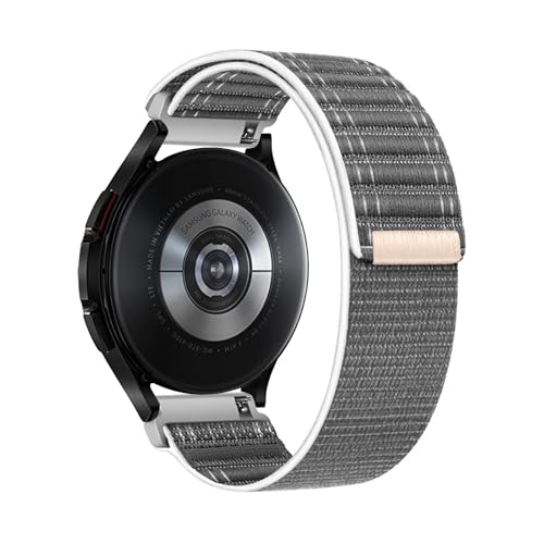 Nylon Armbänder für Samsung Galaxy Watch 6 40mm/ 44mm Armband, Elastisches Stoff Atmungsaktiv Verstellbares Sportarmband für Herren Damen Loop Ersatzarmband mit Samsung Watch 6 40mm/ 44mm (A,20mm) von ZUOBNBP