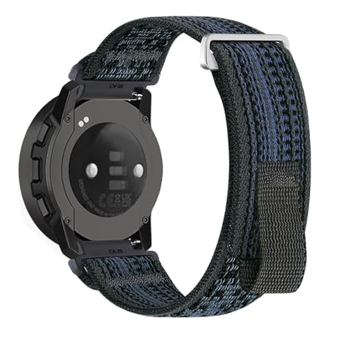 Nylon Armbänder für Suunto 7/9/9 Titanium/9 Baro/Spartan Sport/D5 Armband, Weich Elastisch Stoff Verstellbare für Damen Herren Sport Ersatzarmband mit Suunto 7/9 Uhrenarmband (22,M) von ZUOBNBP