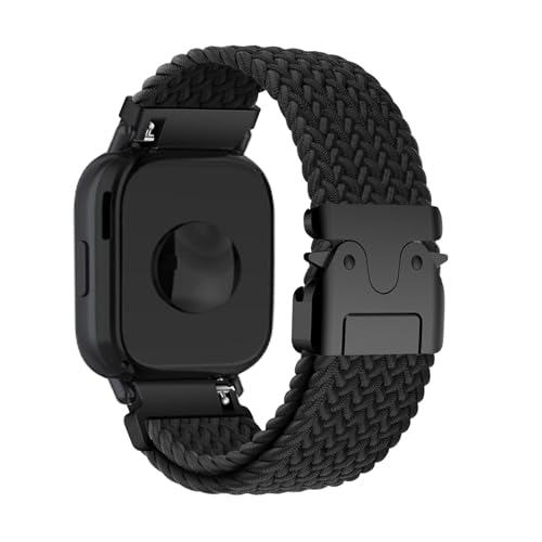 Weich Nylon Armband für Redmi Watch 5 Lite Ersatzarmband, Verstellbarer Metallschnalle Elastisch Geflochtene Sport Uhrenarmband Kompatibel mit Redmi Watch 5 Lite Armband für Herren Damen (12,M) von ZUOBNBP