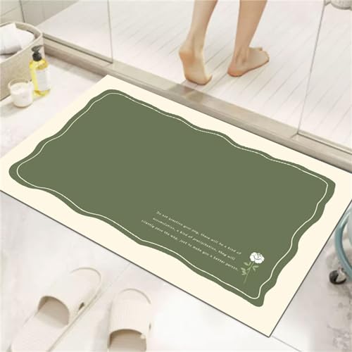 ZUOZUIYQ Badezimmer-Badematten-Teppich, 50,8 x 78,7 cm, super saugfähige, schnell trocknende Badezimmermatte, schnell trocknende dünne Duschmatte, weiche Stein-Badezimmer-Teppichmatten, rutschfeste, von ZUOZUIYQ
