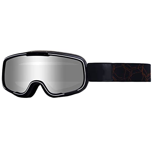 ZUOZUIYQ Brille Retro Motorradbrille Herren Moto Racing Motocross Cafe Racer Winddichte Retro Motorradbrille Brille Roller Sonnenbrille(3) von ZUOZUIYQ