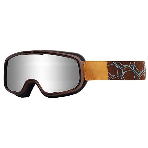 ZUOZUIYQ Brille Retro Motorradbrille Herren Moto Racing Motocross Cafe Racer Winddichte Retro Motorradbrille Brille Roller Sonnenbrille(4) von ZUOZUIYQ