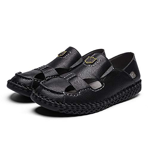 ZUOZUIYQ Herren-Wandersandalen, verstellbare Herren-Sandalen, Bequeme Sport-Outdoor-Wanderschuhe für Strand, Fisch, Trekking (Farbe: Schwarz, Größe: 45) von ZUOZUIYQ