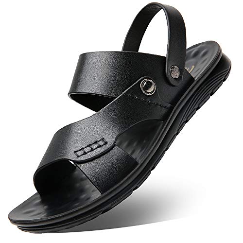 ZUOZUIYQ Herren-Wandersandalen, verstellbare Sandalen für Herren, Bequeme Sport-Outdoor-Wanderschuhe für Strand, Fisch, Trekking (Farbe: Schwarz, Größe: 39) von ZUOZUIYQ