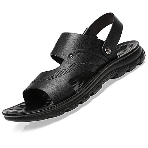 ZUOZUIYQ Herren-Wandersandalen für Outdoor-Sport, Gartenarbeit, leichte, Bequeme Sandalen für Strand, Fisch, Trekking (Farbe: Schwarz, Größe: 43) von ZUOZUIYQ