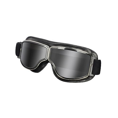 ZUOZUIYQ Motorradbrille Frauen Mann Brille Sicherheit Schutzbrille Blendschutz Winddicht Vintage Motorradhelm Brille Reitbrille (Farbe: A) von ZUOZUIYQ