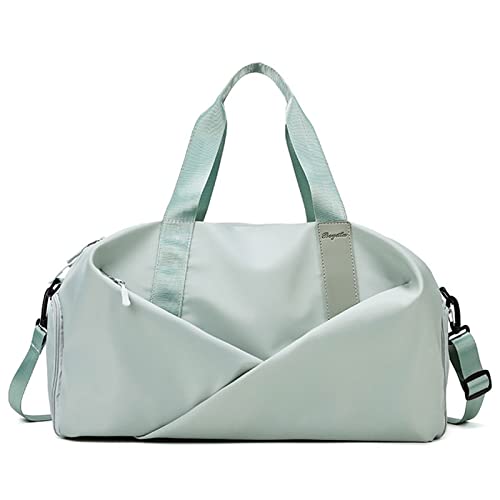 ZUOZUIYQ Praktische große grüne Damen-Sporttasche – vielseitige Schultertasche für Sport, Reisen und Schwimmen – inklusive Trocken-/Nassbeutelfach von ZUOZUIYQ