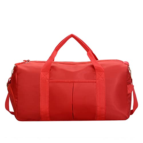 ZUOZUIYQ Rote wasserdichte Sporttasche für Damen: Perfekte Handtasche zum Schwimmen, Sport und am Strand, mit großem Trockenhandtuchfach von ZUOZUIYQ