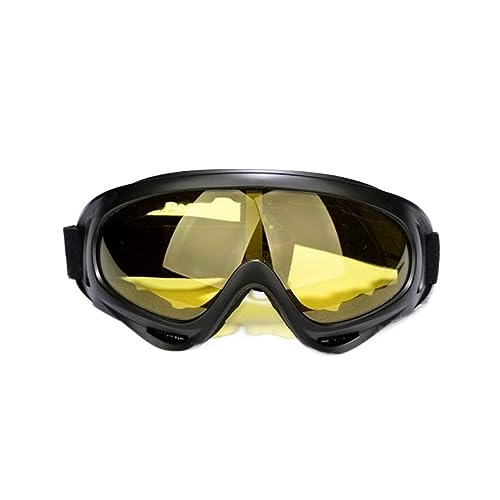 ZUOZUIYQ Skibrille Winter Winddichte Skibrille Brille Outdoor-Sport Damen- und Herrenbrille Skibrille Moto Radfahren Sonnenbrille Brille Outdoor (Farbe: Gelbe Gläser, Größe: Einheitsgröße) (Gelbe von ZUOZUIYQ