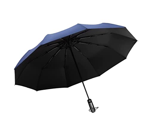 ZUOZUIYQ Winddichter Regenschirm, 10 Rippen, automatisches Öffnen und Schließen, tragbar, kompakt, faltbar, leichtes Design und Windbeständigkeit, für Männer und Frauen, Reise-Regenschirm für Männer von ZUOZUIYQ