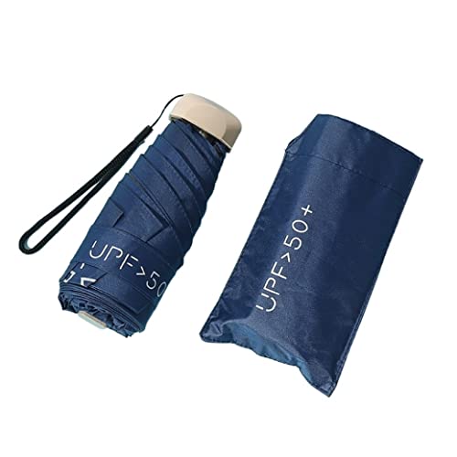 ZUOZUIYQ Winddichter Regenschirm, tragbar, faltbar, manuell, für Damen und Herren, Ultraleicht, Regensonnenschirm, Anti-UV-Regenschirm, Sonnenschirm, Reiseschirm für Herren und Damen (blau: E) von ZUOZUIYQ