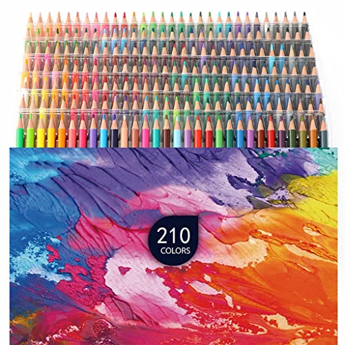 ZUOZUIYQ Zeichenstift, 210 Farben, Aquarell-Zeichnungsset, Buntstifte, Künstler, Malerei, Skizzieren, Holzfarbstift, Schule, Kunstbedarf, Skizzenstift von ZUOZUIYQ