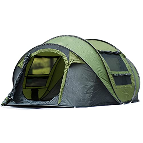Campingzelt Outdoor-Zelt, 3–4 Personen Campingzelt Automatische Öffnung Einlagiges Baldachin wasserdichte Kuppelzelte mit Sonnenschutz Warm as Ever von ZURBAQD