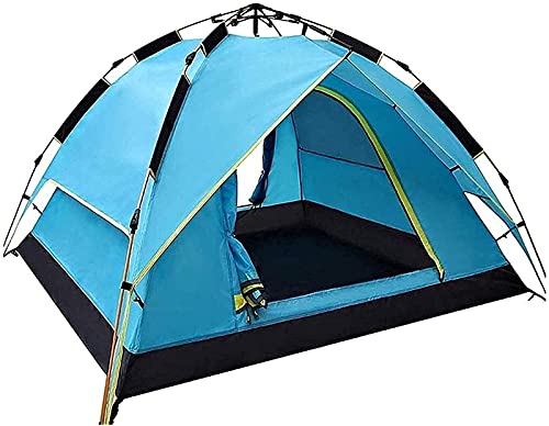 Campingzelt Zelt, Camping-Familienzelt Einfach aufzubauen Leichtgewicht für Wanderungen und Bergtouren Farbe: Blau, Größe: 220x200x130cm Warm as Ever von ZURBAQD