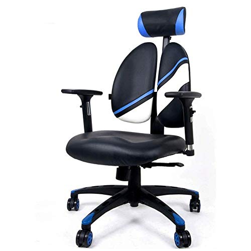 Ergonomischer Bürostuhl Ergonomischer Gaming-Stuhl Bürostuhl im Racing-Stil mit größerer hoher Rückenlehne und Kissen, größerer Armlehne, Gaming-Stuhl, Büro-Schreibtischstuhl, drehbarer, robuster von ZURBAQD