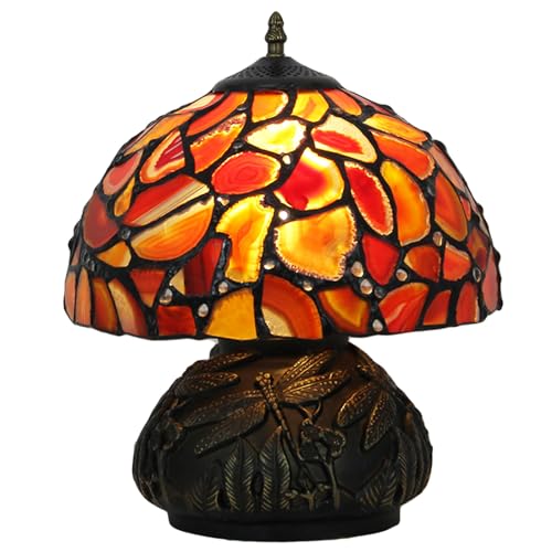 Tiffany Tischlampe Kleine Kunstfarbe Tischlampe Europäische Tiffany Glasmalerei Lampe Persönlichkeit Restaurant Schlafzimmer Nachttischlampe Warm wie immer von ZURBAQD