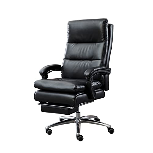 ZURBAQD Boss Chair Computer-Gaming-Stühle, verstellbare Stühle aus Rindsleder, Bequeme Stühle mit Massage-Rückenlehne, Videospiel-Stühle, Bürostühle für Führungskräfte Warm as Ever von ZURBAQD