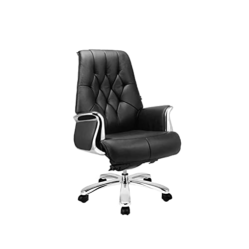 ZURBAQD Bürostuhl aus Rindsleder, Chefsessel, Computerstuhl, Schreibtisch und Stuhl fürs Büro, ergonomischer Stuhl, 51,1 × 32,2 × 29,5 Zoll Warm as Ever von ZURBAQD