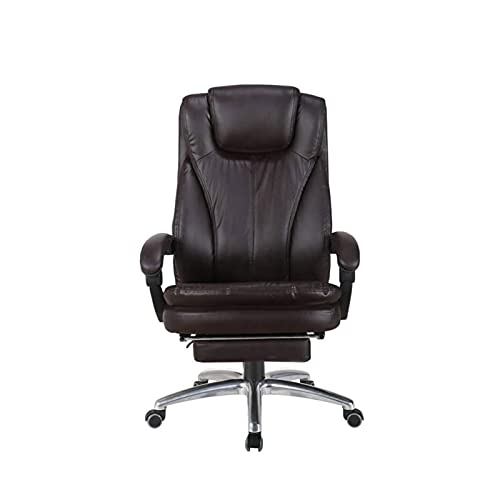 ZURBAQD Home-Office-Stühle, Schreibtischstuhl, Computer-Gaming-Stuhl aus Leder, ergonomische Videospiel-Stühle, Verstellbarer Chefsessel mit Fußhocker (Farbe: A) Warm as Ever von ZURBAQD