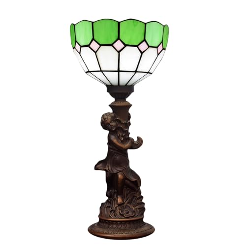 ZURBAQD Tiffany Tischlampen Braun für Lounge Barock Stil Buntglas Vintage Antik Tischlampen Niedlich Mini Nachtlichter für Kinder Schlafzimmer/Wohnzimmer Warm wie je zuvor von ZURBAQD