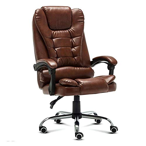 ergonomischer Bürostuhl Executive PU-Leder-Drehstuhl mit hoher Rückenlehne und einziehbarer Fußstütze, kann angehoben und um 360 Grad gedreht werden. Ergonomisch gestaltet, um körperliche Ermüdung zu von ZURBAQD
