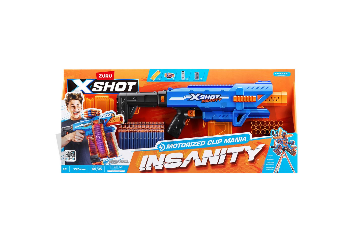ZURU Dartpfeil ZURU XSHOT Insanity Clip Mania, Dartblaster ZURU Dartpfeil ZURU XSHOT Insanity Clip Mania, Dartblaster von ZURU