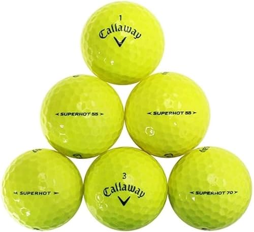 ZUSSET Gelber gebrauchter Golfball-Mix – Mix Marken und Stile – 50 gebrauchte gelbe Golfbälle (AAAA) von ZUSSET