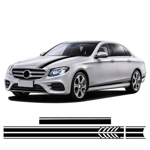 ZWRKB Auto Motorhaube Tür Seitenstreifen Aufkleber, passend für Mercedes Benz E Klasse W212 A207 C207 W213 A 238 C238 E63 AMG E300 von ZWRKB