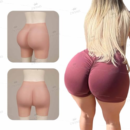 ZWSMS Silikon Fake Butt Panties Gesäß Hüften Body Shaper Enhancer Frauen gepolstert Push Up Panty für Drag Queen Female,Color 1,2cm Thickness von ZWSMS